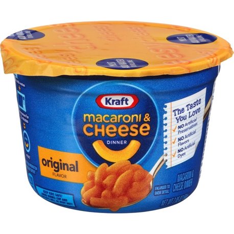 Kraft EasyMac Cups - Microwavable - Original - Cup - 2.05 oz - 10 / Carton