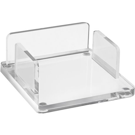 Kantek Acrylic Note Pad Holder - Support 3" x 3" Media - 1.5" x 3.9" x 3.9" x - Acrylic - 1 Each - Clear - Non-skid Feet