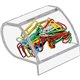 Kantek Acrylic Paper Clip Holder - 3.5" x 3" x 2.8" x - 1 Each - Clear