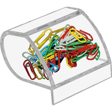 Kantek Acrylic Paper Clip Holder - 3.5" x 3" x 2.8" x - 1 Each - Clear