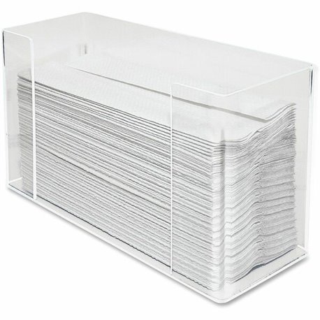 Kantek Acrylic C-Fold Dispenser - C Fold, Multifold Dispenser - 11.5" Height x 6.8" Width x 4.1" Depth - Acrylic - Clear - 1 Eac