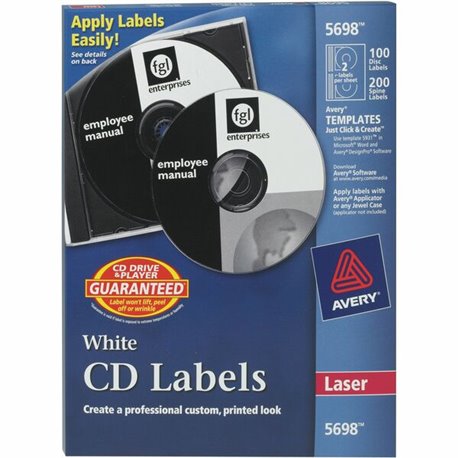 Avery Optical Disc Label - 100 / Pack