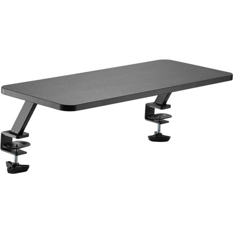 Kantek Monitor Stand - 40 lb Load Capacity - 5.1" Height x 25.6" Width x 10.2" Depth - Desk - Black - For Monitor, Supplies, Fil