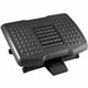 Kantek Premium Ergonomic Footrest with Rollers - 4" - 6.50" Adjustable Height - Black - 1 Each