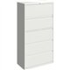 Lorell Fortress Series Lateral File w/Roll-out Posting Shelf - 36" x 18.6" x 67.6" - 5 x Drawer(s) for File - Letter, Legal, A4 
