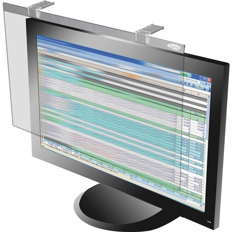 Kantek LCD Privacy/antiglare Wide Screen Filters Silver - For 22" Widescreen Monitor - Scratch Resistant - Anti-glare - 1