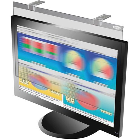 Kantek LCD Privacy/antiglare Wide Screen Filters Silver - For 24" Widescreen Monitor - Scratch Resistant - Anti-glare - 1