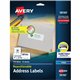 Avery Repositionable Address Labelss - Sure Feed Technology - 1" Width x 2 5/8" Length - Rectangle - Inkjet - White - Paper - 30