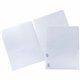 Business Source 78498 Letter Pocket Folder - 8 1/2" x 11" - 60 Sheet Capacity - 2 Pocket(s) - Poly - Clear - 5 / Pack