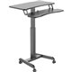 Kantek Mobile Sit-to-Stand Desk with Foot Pedal - Adjustable Height - 15.70" Table Top Length x 31.50" Table Top Width - 49" Hei