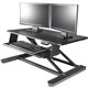 Kantek Electric Sit to Stand Workstation - Up to 24" Screen Support - 60 lb Load Capacity - 23.4" Height x 35" Width x 26" Depth