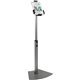 Kantek Floor Mount Tablet Kiosk Stand - Up to 10.1" Screen Support - 46.5" Height x 17.4" Width - Floor - Steel - Black, Silver,