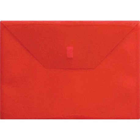 Lion Letter Recycled File Pocket - 8 1/2" x 11" - 180 Sheet Capacity - Transparent, Red - 20% Recycled - 1 Each