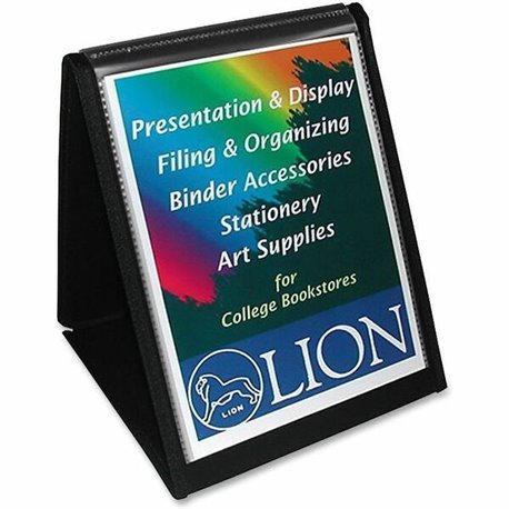 Lion Flip-N-Tell Display Easel Books - Letter - 8 1/2" x 11" Sheet Size - 40 Sheet Capacity - 20 Pocket(s) - Vertical Orientatio