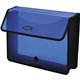 Lion EXPAND-N-FILE Letter File Wallet - 8 1/2" x 11" - 3" Expansion - Transparent Blue - 1 Each