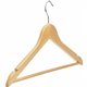 Lorell Wooden Coat Hangers - for Coat, Clothes, Garment - Wooden, Metal - Natural - 30 / Carton