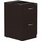 Lorell Essentials Series File/File Fixed File Cabinet - 16" x 22" x 28.3" Pedestal - Finish: Espresso, Silver Brush