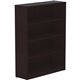 Lorell Laminate Bookcase - 0.8" Shelf, 36" x 12"48" - 4 Shelve(s) - 3 Adjustable Shelf(ves) - Square Edge - Material: Thermofuse