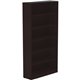 Lorell Laminate Bookcase - 0.8" Shelf, 36" x 12"72" - 6 Shelve(s) - 5 Adjustable Shelf(ves) - Square Edge - Material: Thermofuse