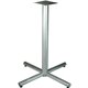 Lorell Hospitality 36" Bistro-Height Tabletop X-leg Base - Metallic Silver X-shaped Base - 40.75" Height x 32" Width - Assembly 