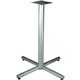 Lorell Hospitality 42" Bistro-Height Tabletop X-leg Base - Metallic Silver X-shaped Base - 40.75" Height x 36" Width - Assembly 