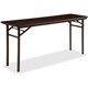 Lorell Economy Folding Banquet Table - For - Table TopMahogany Rectangle Top x 60" Table Top Width x 18" Table Top Depth x 0.62"