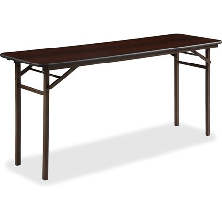 Lorell Economy Folding Banquet Table - For - Table TopMahogany Rectangle Top x 60" Table Top Width x 18" Table Top Depth x 0.62"