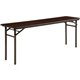 Lorell Economy Folding Banquet Table - For - Table TopMahogany Rectangle Top - 500 lb Capacity x 72" Table Top Width x 18" Table