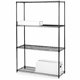 Lorell Industrial Wire Starter Shelving Unit - 4 Shelf(ves) - 4 Tier(s) - 72" Height x 36" Width x 18" Depth - Powder Coated - B