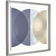 Lorell Circle I Framed Abstract Art - 29.25" x 29.25" Frame Size - 1 Each - Gray, Yellow