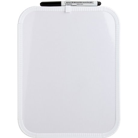 Lorell Personal Whiteboard - 11" (0.9 ft) Width x 8.5" (0.7 ft) Height - White Melamine Surface - White Plastic Frame - Rectangl