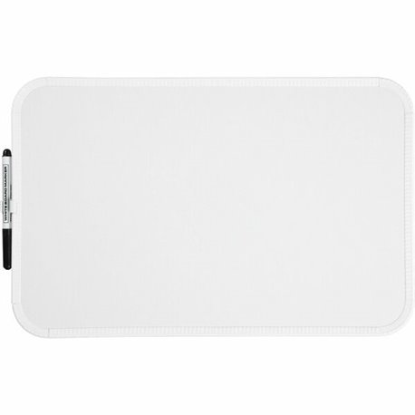 Lorell Personal Whiteboard - 17" (1.4 ft) Width x 11" (0.9 ft) Height - White Melamine Surface - White Plastic Frame - Rectangle