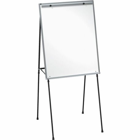 Lorell Magnetic Dry-erase Board Easel - 28" (2.3 ft) Width x 34" (2.8 ft) Height - Black Frame - Adjustable Height, Adjustable L