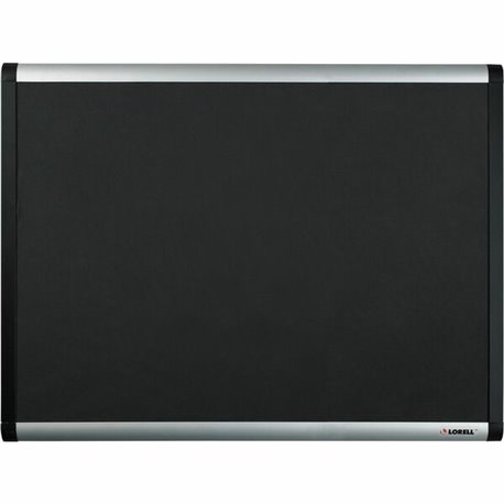 Lorell Mesh Bulletin Board - 48" Height x 72" Width - Fabric Surface - Black Anodized Aluminum Frame - 1 Each