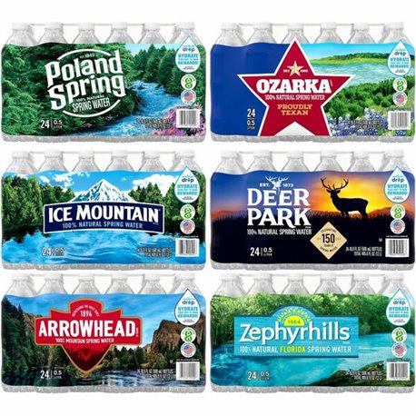 Nestle Premium Bottled Spring Water - Ready-to-Drink - 16.91 fl oz (500 mL) - Bottle - 24 / Carton