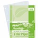 Decorol Recycled Filler Paper - Letter - 150 Sheets - Printed - College Ruled - 0.28125" Front Line(s) Space - Red Margin - 3 Ho