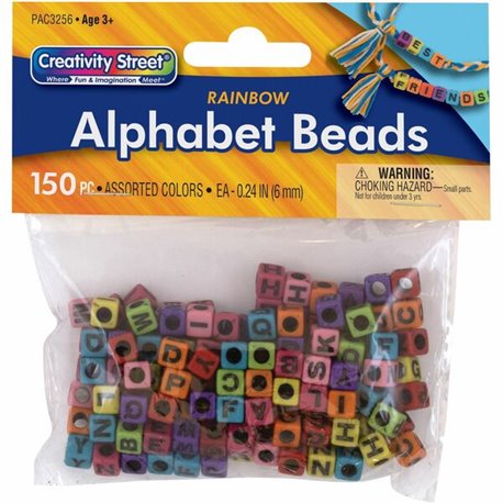 Pacon Alphabet Beads - Skill Learning: Alphabet - Rainbow