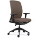 Lorell Executive High-Back Office Chair - Beige Fabric Seat - Beige Fabric Back - High Back - Armrest - 1 Each