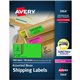 Avery 2"x 4" Neon Shipping Labels with Sure Feed, 1,000 Labels (5964) - 2" Width x 4" Length - Permanent Adhesive - Rectangle - 