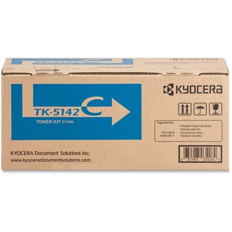 Kyocera TK-5142C Original Toner Cartridge - Laser - 5000 Pages - Cyan - 1 Each