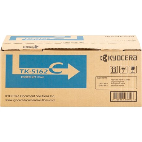 Kyocera TK-5162C Original Laser Toner Cartridge - Cyan - 1 Each - 12000 Pages