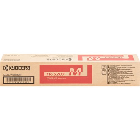 Kyocera TK-5207M Original Laser Toner Cartridge - Magenta - 1 Each - 12000 Pages