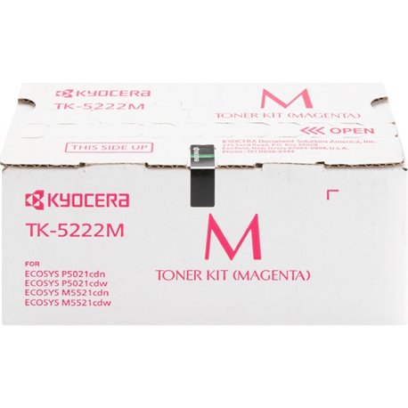 Kyocera TK-5222M Original Standard Yield Laser Toner Cartridge - Magenta - 1 Each - 1200 Pages