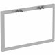 Lorell Relevance Series Wide Side Leg - 45.5" x 4"28.5" - Finish: Silver, Powder Coated