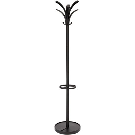 Alba Coat Stand - 13.8" Length - for Coat - Black - 1 Each