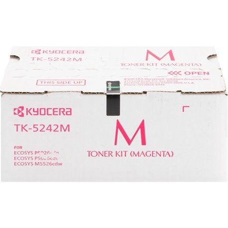 Kyocera TK-5242M Original Laser Toner Cartridge - Magenta - 1 Each - 3000 Pages