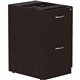 Lorell Essentials Series File/File Fixed File Cabinet - 16" x 22" x 28.3" Pedestal - Finish: Espresso, Silver Brush