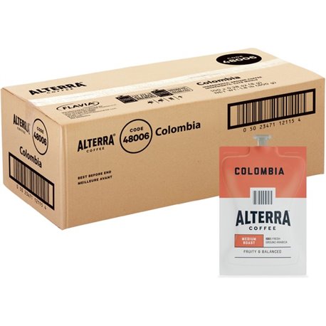 Alterra Freshpack Colombia Coffee - Compatible with Flavia Aroma, Flavia Barista, FLAVIA Creation 600, Flavia Creation 500, Flav