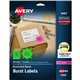 Avery Neon Burst Labels - - Width2 1/4" Diameter - Permanent Adhesive - Burst - Laser - Neon Magenta, Neon Green, Neon Yellow - 