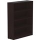 Lorell Laminate Bookcase - 0.8" Shelf, 36" x 12"48" - 4 Shelve(s) - 3 Adjustable Shelf(ves) - Square Edge - Material: Thermofuse